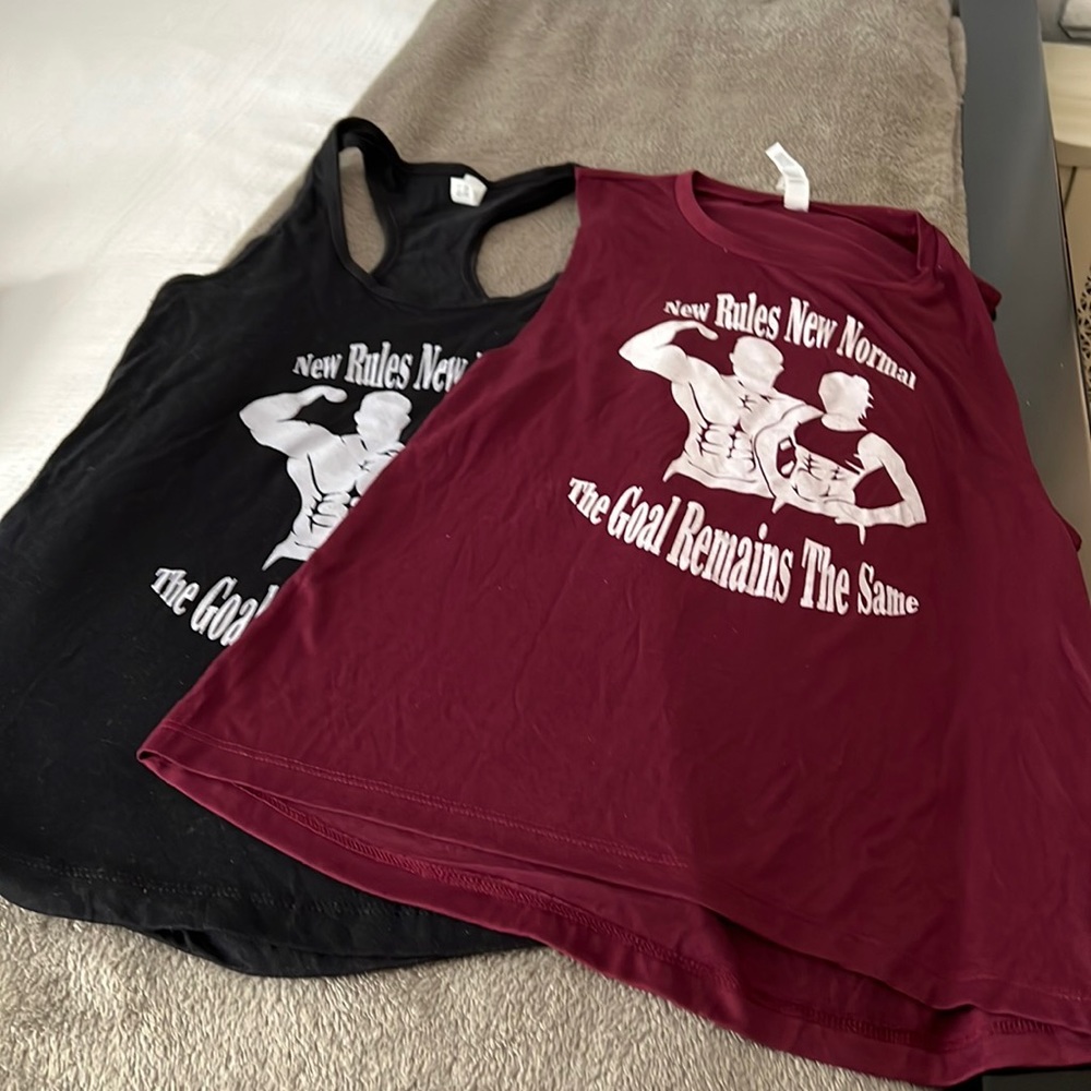 Two women’s workout shirt
